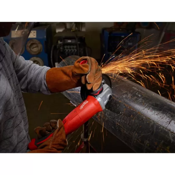 Milwaukee 11 Amp 5 in. AC/DC Small Angle Grinder with Trigger Grip