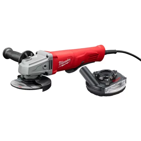 Milwaukee 4-1/2 in. Small Angle Grinder with Shroud Paddle With Lock-On