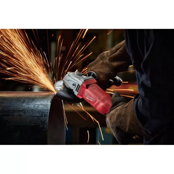 Milwaukee 4-1/2 in. Small Angle Grinder with Shroud Paddle With Lock-On