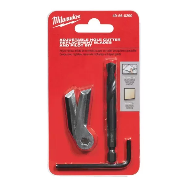 Milwaukee 1/4 in. Steel Short Auger Bit Replacement Parts for Adjustable Hole Cutter