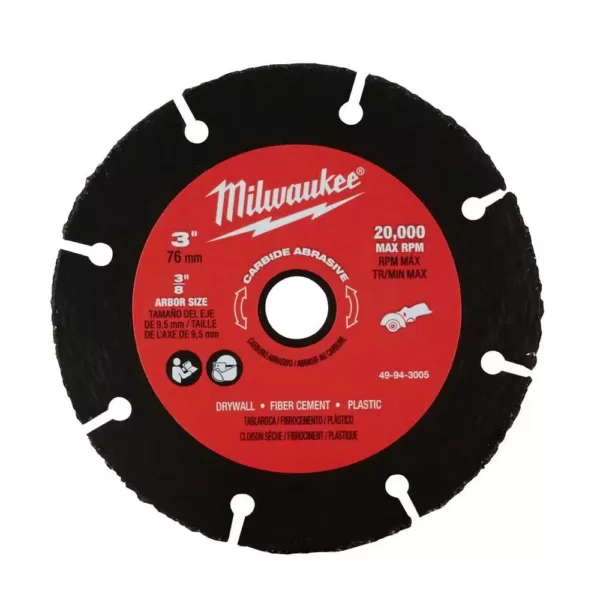 Milwaukee 3 in. Carbide Abrasive Blade