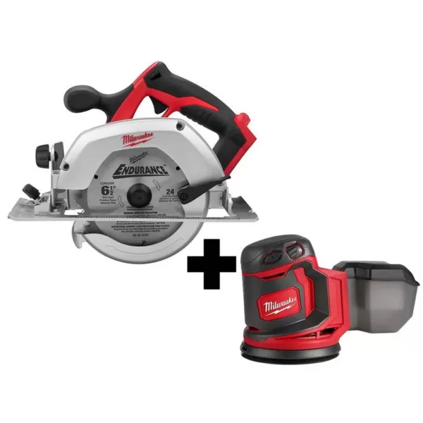 Milwaukee M18 18-Volt Lithium-Ion Cordless 6-1/2 in. Circular Saw with M18 5 in. Random Orbit Sander