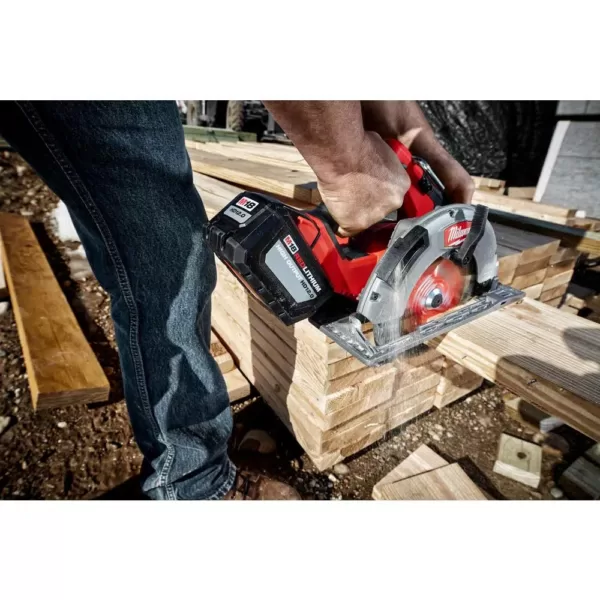 Milwaukee M18 FUEL 18-Volt Lithium-Ion Brushless Cordless 7-1/4 in. Circular Saw Kit with One 12.0Ah Battery, Charger, Tool Bag