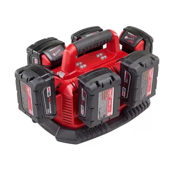 Milwaukee M18 FUEL 120 MPH 450 CFM 18-Volt Lithium-Ion Brushless Cordless Handheld Blower W/ M18 6-Port Sequential Battery Charger