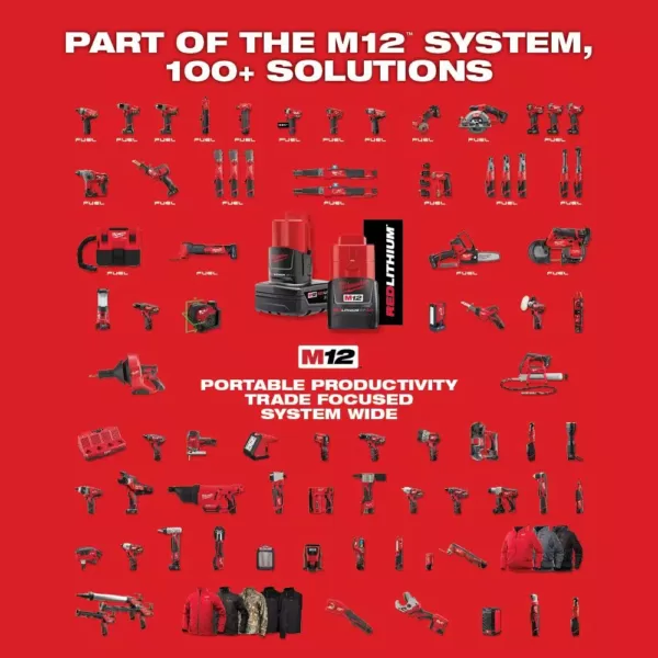 Milwaukee M12 FUEL 12-Volt Lithium-Ion Brushless Cordless 3/8 in. Ratchet Multi-Tool Combo Kit with (1) 2.0Ah Battery and Charger