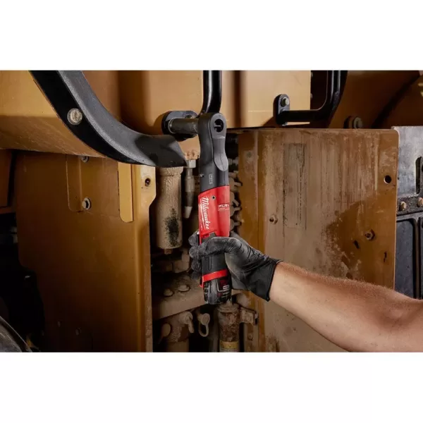 Milwaukee M12 FUEL 12-Volt Lithium-Ion Brushless Cordless 3/8 in. Ratchet and Rivet Tool with two 3.0 Ah Batteries