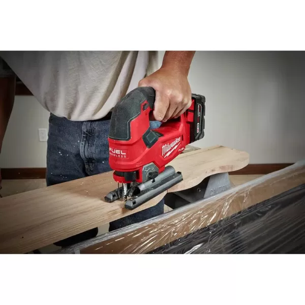 Milwaukee M18 FUEL 18-Volt Lithium-Ion Brushless Cordless Compact Router & Jig Saw Combo Kit (2-Tool) W/5.0Ah Battery & Charger