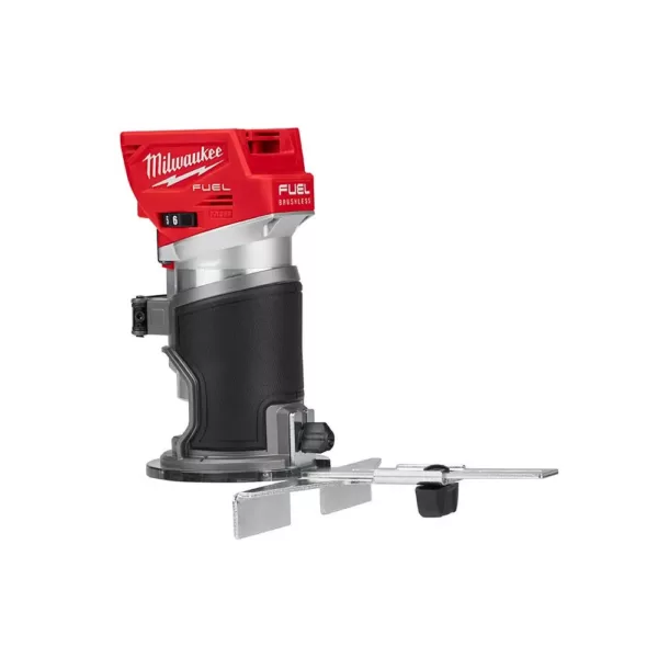 Milwaukee M18 FUEL 18-Volt Lithium-Ion Brushless Cordless Compact Router w/ Compact Router Plunge Base