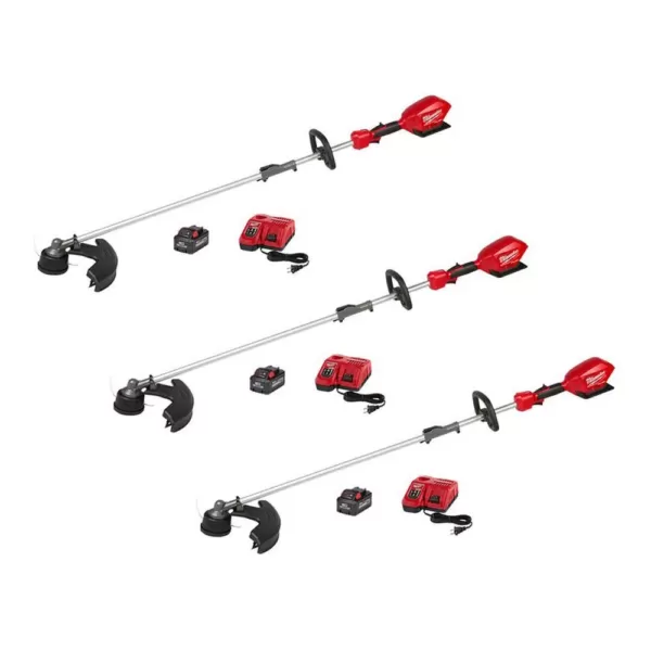 Milwaukee M18 FUEL 18-Volt Lithium-Ion Brushless Cordless QUIK-LOK String Trimmer Kit with Three 8.0 Ah Batteries (3-Tool)