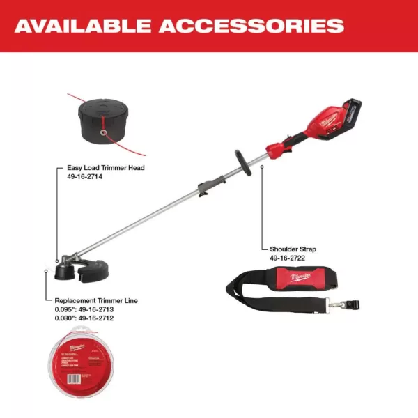 Milwaukee M18 FUEL 18-Volt Lithium-Ion Brushless Cordless String Trimmer Kit with M18 FUEL Edger Attachment