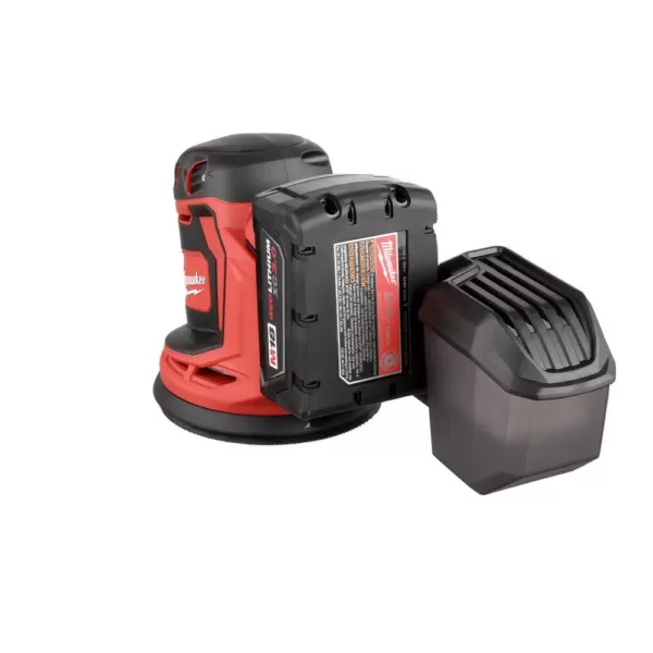 Milwaukee M18 18-Volt Lithium-Ion 5 in. Cordless Random Orbit Sander Kit with (1) 3.0Ah Battery, Charger and Tool Bag