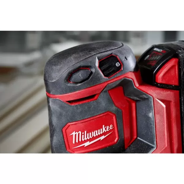 Milwaukee M18 18-Volt Lithium-Ion 5 in. Cordless Random Orbit Sander Kit with (1) 3.0Ah Battery, Charger and Tool Bag