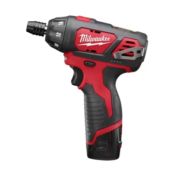 Milwaukee M12 12-Volt Lithium-Ion Cordless 1/4 in. Hex Screwdriver Kit with SHOCKWAVE Driver Bit Set (45-Piece)