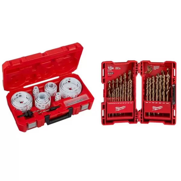 Milwaukee Hole Dozer General Purpose Bi-Metal Hole Saw Set with Cobalt Drill Bit Set (57-Piece)