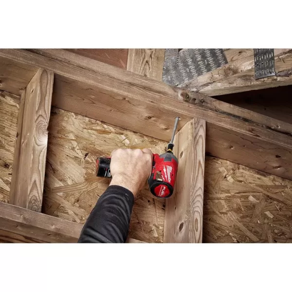 Milwaukee M12 FUEL SURGE 12-Volt Lithium-Ion Brushless Cordless 1/4 in. Hex Impact Driver Kit W/ M12 Hackzall