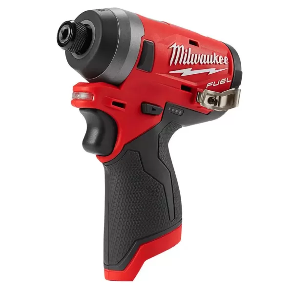 Milwaukee M12 FUEL 12-Volt Lithium-Ion Brushless Cordless 1/4 in. Hex Impact Driver (Tool-Only)