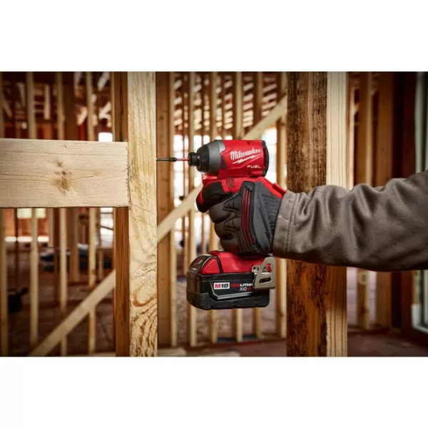 Milwaukee M18 FUEL 18-Volt Lithium-Ion Brushless Cordless 1/4 in. Hex Impact Driver Kit W/(2) 2.0Ah Batteries, Charger, Hard Case