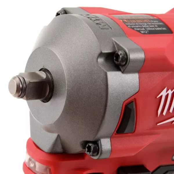 Milwaukee M12 FUEL 12-Volt Lithium-Ion Brushless Cordless Stubby 3/8 in. Impact Wrench & 1/4 in. Ratchet with Two 3.0Ah Batteries