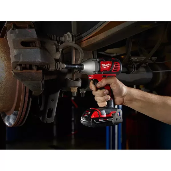 Milwaukee M18 18-Volt Lithium-Ion Cordless 3/8 in. Impact Wrench W/ Friction Ring W/ M18 Starter Kit (1) 5.0Ah Battery & Charger