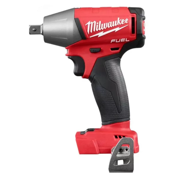 Milwaukee M18 FUEL 18-Volt Lithium-Ion Brushless Cordless 1/2 in. Compact Impact Wrench with Pin Detent (Tool-Only)