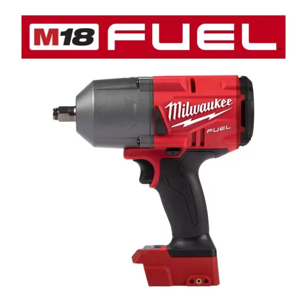 Milwaukee M18 FUEL 18-Volt 1/2 in. Lithium-Ion Cordless Impact Wrench w/ Friction Ring & Backpack Vacuum w/ Two 6.0Ah Batteries