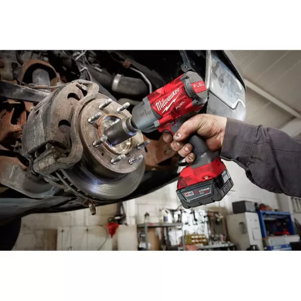 Milwaukee M18 FUEL 18-Volt Lithium-Ion Brushless Cordless 1/2 in. Impact Wrench with Friction Ring (2-Tool)