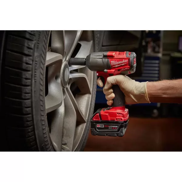 Milwaukee M18 FUEL 18-Volt Lithium-Ion Brushless Cordless 1/2 in. High Torque/Mid Torque/3/8 in. Impact Wrench Combo Kit (3-Tool)