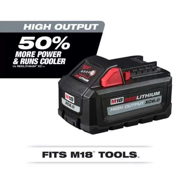 Milwaukee M18 FUEL 18-Volt 1/2 in. Lithium-Ion Brushless Cordless Impact Wrench & Braking Grinder with (2) 6.0Ah Batteries