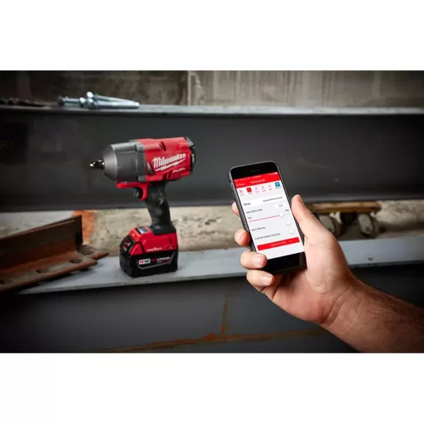 Milwaukee M18 FUEL ONE-KEY 18-Volt Lithium-Ion Brushless Cordless 1/2 in. Impact Wrench w/ Pin Detent Kit w/(2) 5.0Ah Batteries