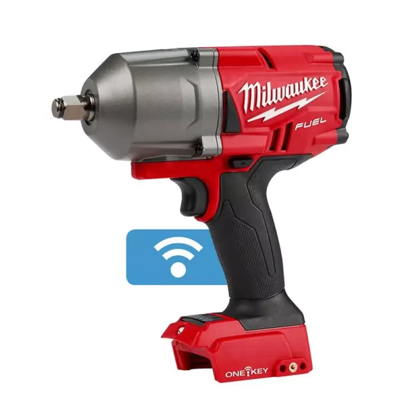 Milwaukee M18 FUEL ONE-KEY 18-Volt Lithium-Ion Brushless Cordless 1/2 in. Impact Wrench with Friction Ring With Protective Boot