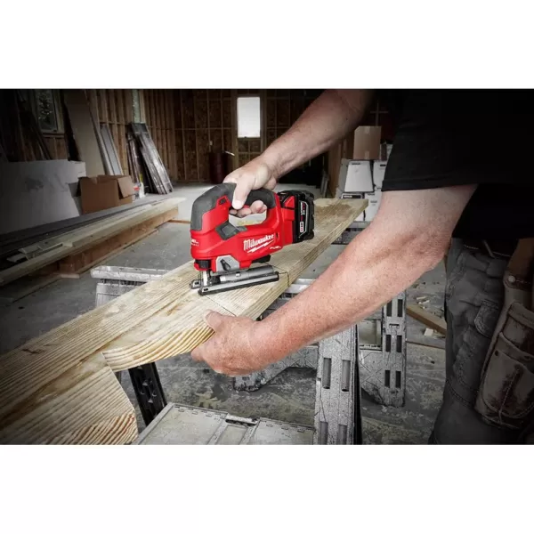 Milwaukee M18 FUEL 18-Volt Lithium-Ion Brushless Cordless Jig Saw and 7-1/4 in. Circular Saw with (2) 6.0Ah Batteries