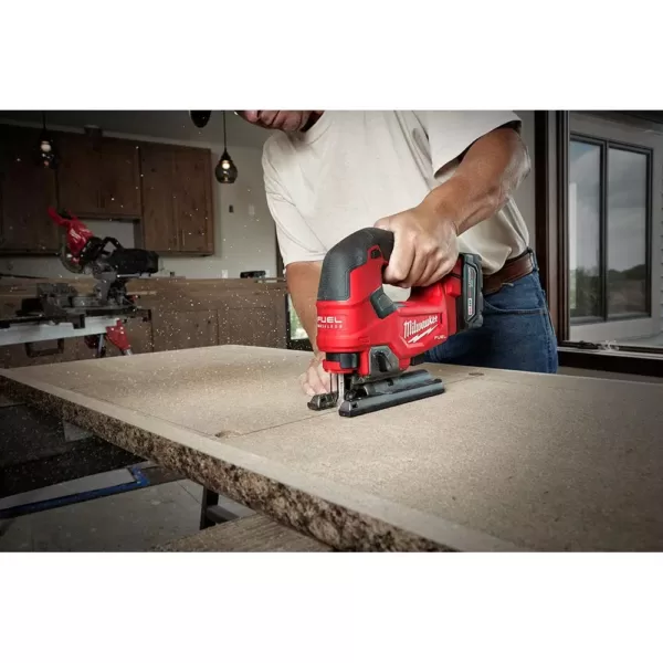 Milwaukee M18 FUEL 18-Volt Lithium-Ion Brushless Cordless Jig Saw (2-Tool) with (2) 6.0Ah Batteries