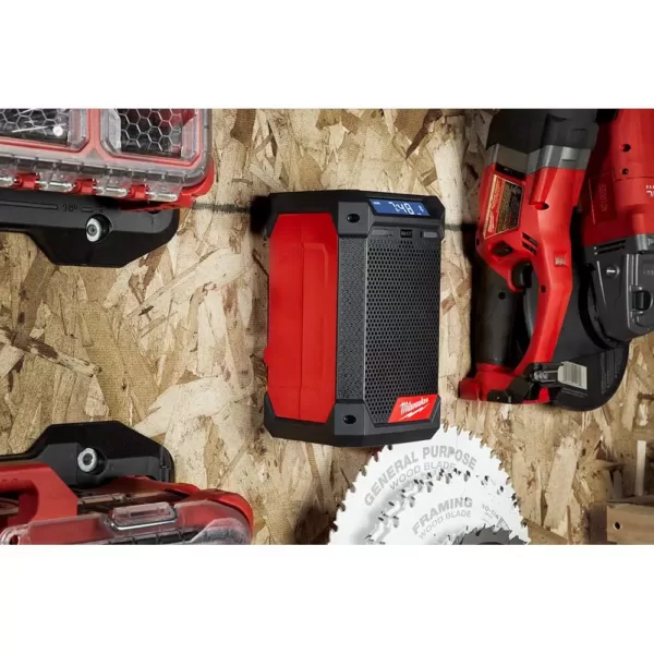 Milwaukee M12 12-Volt Lithium-Ion Cordless Bluetooth/AM/FM Jobsite Radio with Charger with M12 2.0Ah Battery