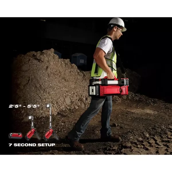 Milwaukee M18 ONE-KEY 18-Volt Lithium-Ion Cordless ROCKET Dual Pack Tower Light W/ (2) 9.0Ah Batteries, Rapid Charger