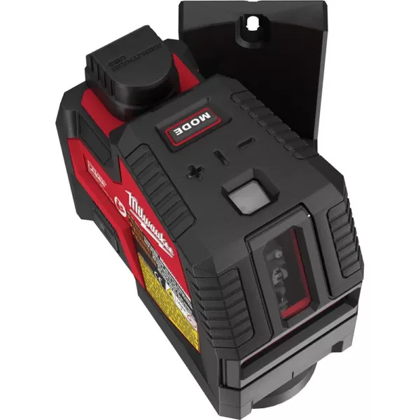 Milwaukee Green 100 ft. Cross Line and Plumb Points Rechargeable Laser Level with REDLITHIUM Lithium-Ion USB Battery and Charger