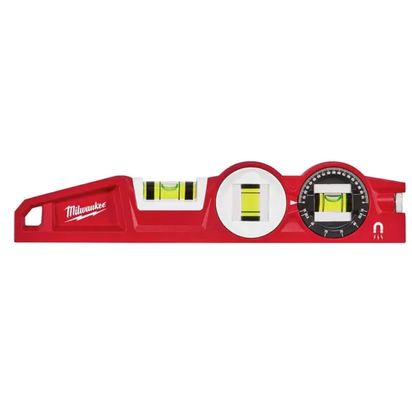 Milwaukee 10 in. /24 in. /48 in. /78 in. REDSTICK Magnetic Box and Torpedo Level Set