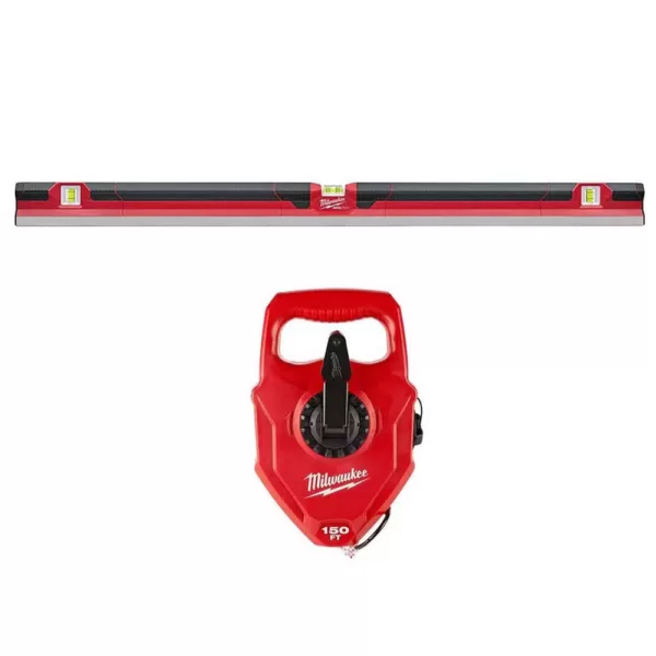 Milwaukee 48 in. Concrete Screed Level w/ 150 ft. Extra Bold Large Capacity Chalk Reel