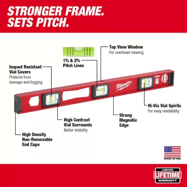 Milwaukee 78 in. Magnetic I-Beam Level