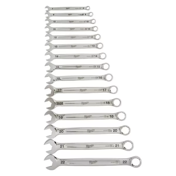 Milwaukee Combination SAE and Metric Wrench Mechanics Tool Set (30-Piece)