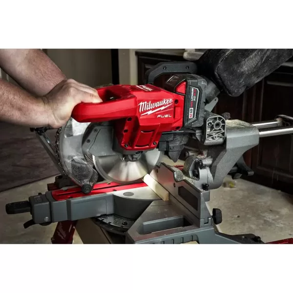 Milwaukee M18 FUEL 18-Volt Lithium-Ion Brushless 7-1/4 in. Cordless Dual Bevel Sliding Compound Miter Saw with Jig Saw