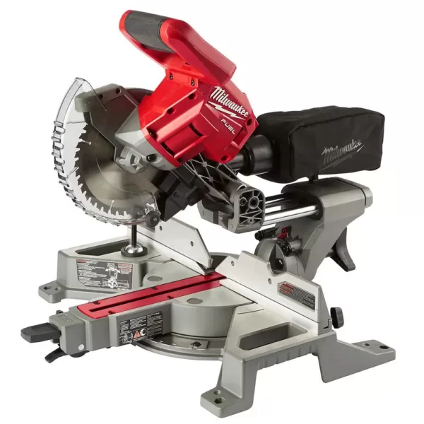 Milwaukee M18 FUEL 18-Volt Lithium-Ion Brushless 7-1/4 in. Cordless Dual Bevel Sliding Compound Miter Saw w/18-Gauge Brad Nailer