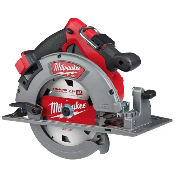 Milwaukee M18 FUEL 18-Volt Lithium-Ion Brushless 10 in. Cordless Dual Bevel Sliding Compound Miter Saw with 7-1/4 in. Circular Saw