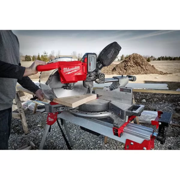 Milwaukee M18 FUEL 18-Volt Lithium-Ion Brushless Cordless 12 in. Dual Bevel Sliding Compound Miter Saw Kit with Stand and Battery