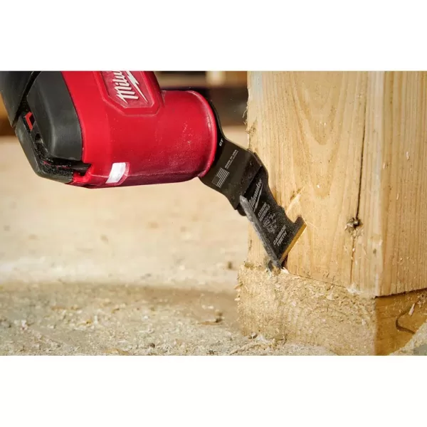 Milwaukee 1-1/8 in. Titanium Bi-Metal Universal Fit Wood and Metal Cutting Oscillating Multi-Tool Blade (1-Pack)