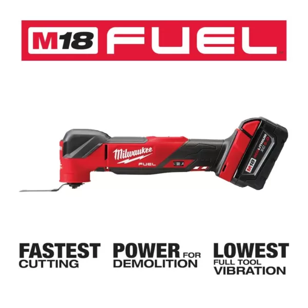 Milwaukee M18 FUEL 18-Volt Lithium-Ion Cordless Brushless Oscillating Multi-Tool Kit with one 5.0 Ah Battery, Charger and Tool Bag