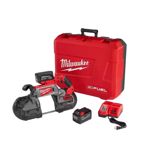 Milwaukee M18 FUEL 18-Volt Lithium-Ion Brushless Cordless Deep Cut Band Saw Kit  W/(2) 9.0Ah Batteries, Rapid Charger & Hard Case