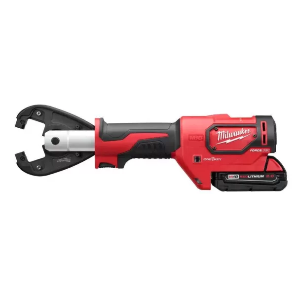 Milwaukee M18 18-Volt Lithium-Ion Cordless FORCE LOGIC 6-Ton Utility Crimping Kit with D3 Grooves and Fixed O Die