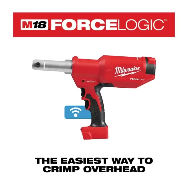 Milwaukee M18 18-Volt Lithium-Ion Cordless FORCE LOGIC 6-Ton Pistol Utility Crimping (Tool-Only)