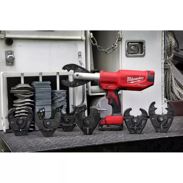 Milwaukee M18 18-Volt Lithium-Ion Cordless FORCE LOGIC 6-Ton Pistol Utility Crimping Kit with BG-D3 Jaws and 2 Batteries