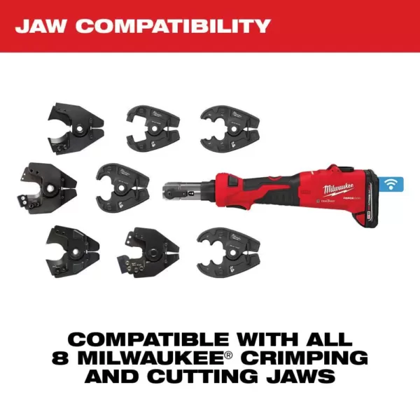 Milwaukee M18 18-Volt Lithium-Ion Cordless FORCE LOGIC 6-Ton Utility Crimping Kit with Kearney Jaw